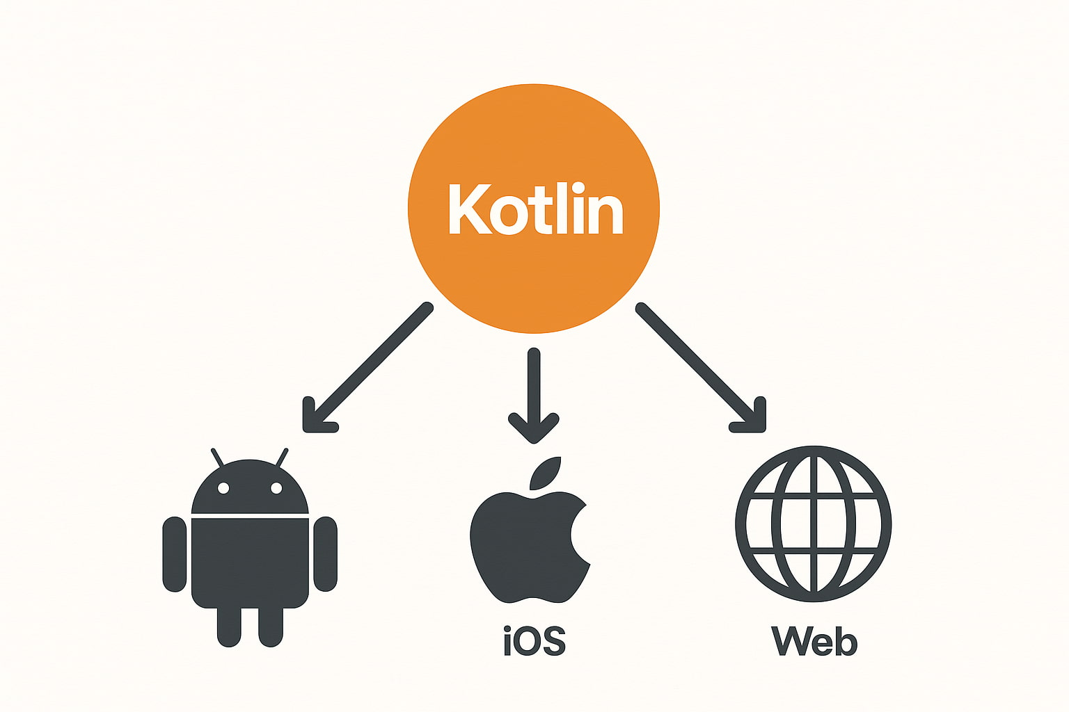 Kotlin Multiplatform позволяет переиспользовать код между Android, iOS и вебом