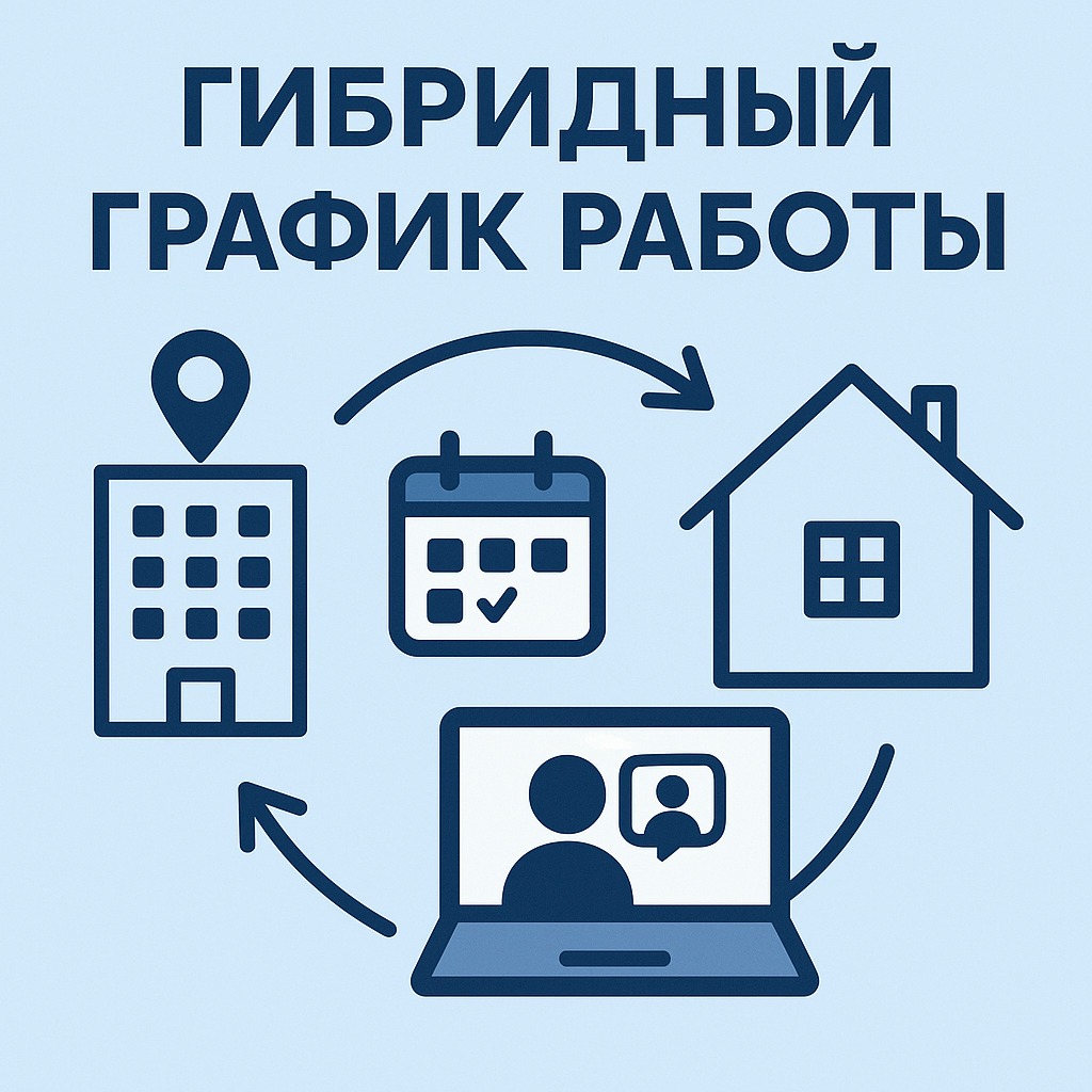 Сотрудники несколько дней работают в офисе, а в остальное время — дома