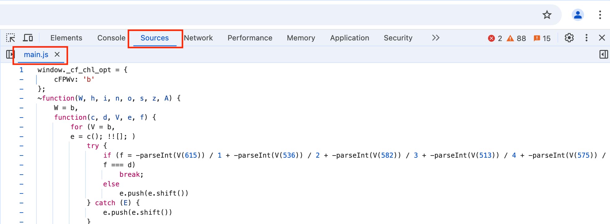 Просмотр и редактирование JavaScript-файла в DevTools