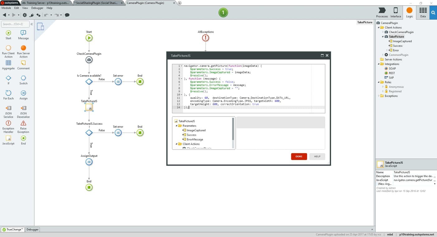 Платформа OutSystems — оптимальный вариант для визуального проектирования логики приложений с использованием JavaScript