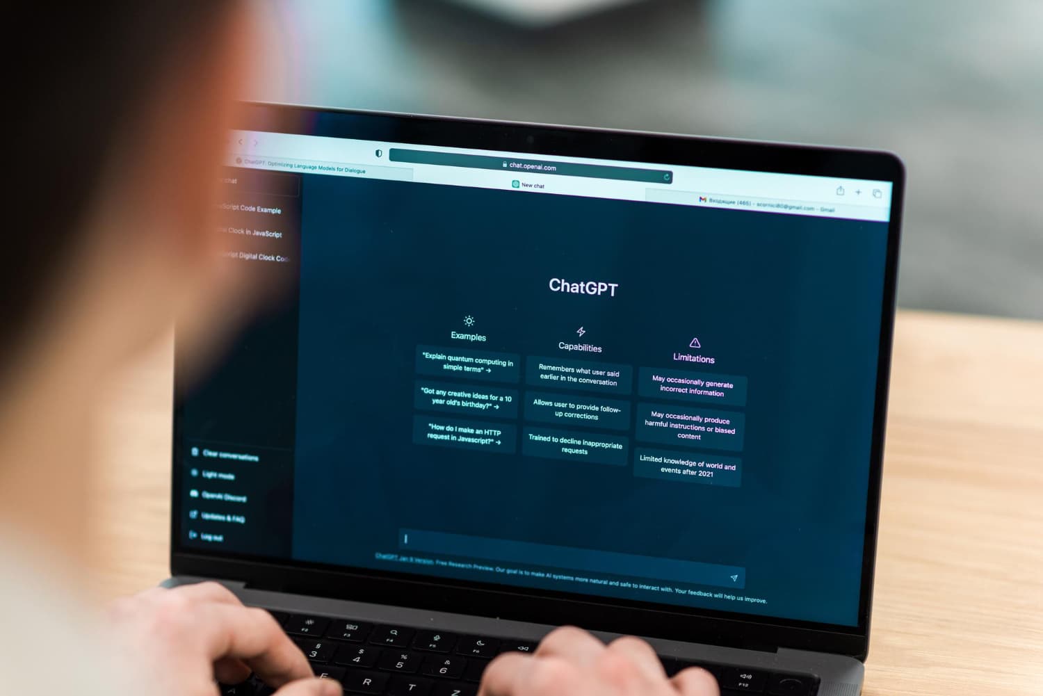 Интерфейс ChatGPT