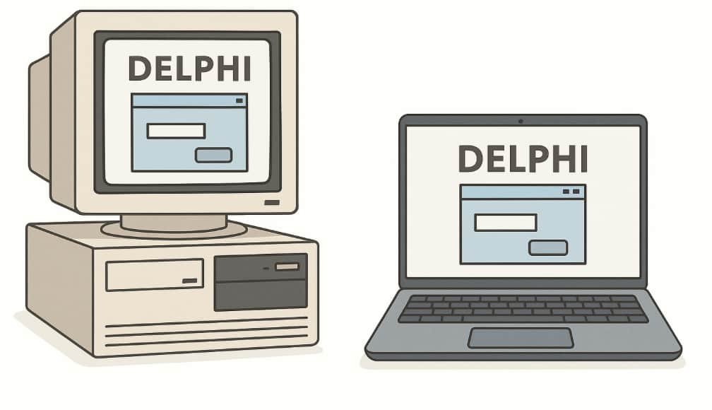 Запуск Delphi на старом ПК и современном ноутбуке