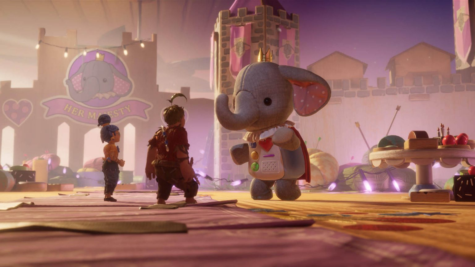 Здесь много предметов интерьера и второстепенных персонажей